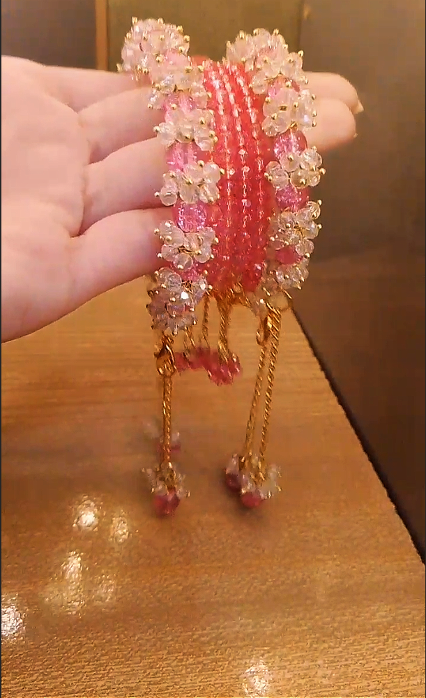 Pink Gajra Set (2 gajray + 4 choori)
