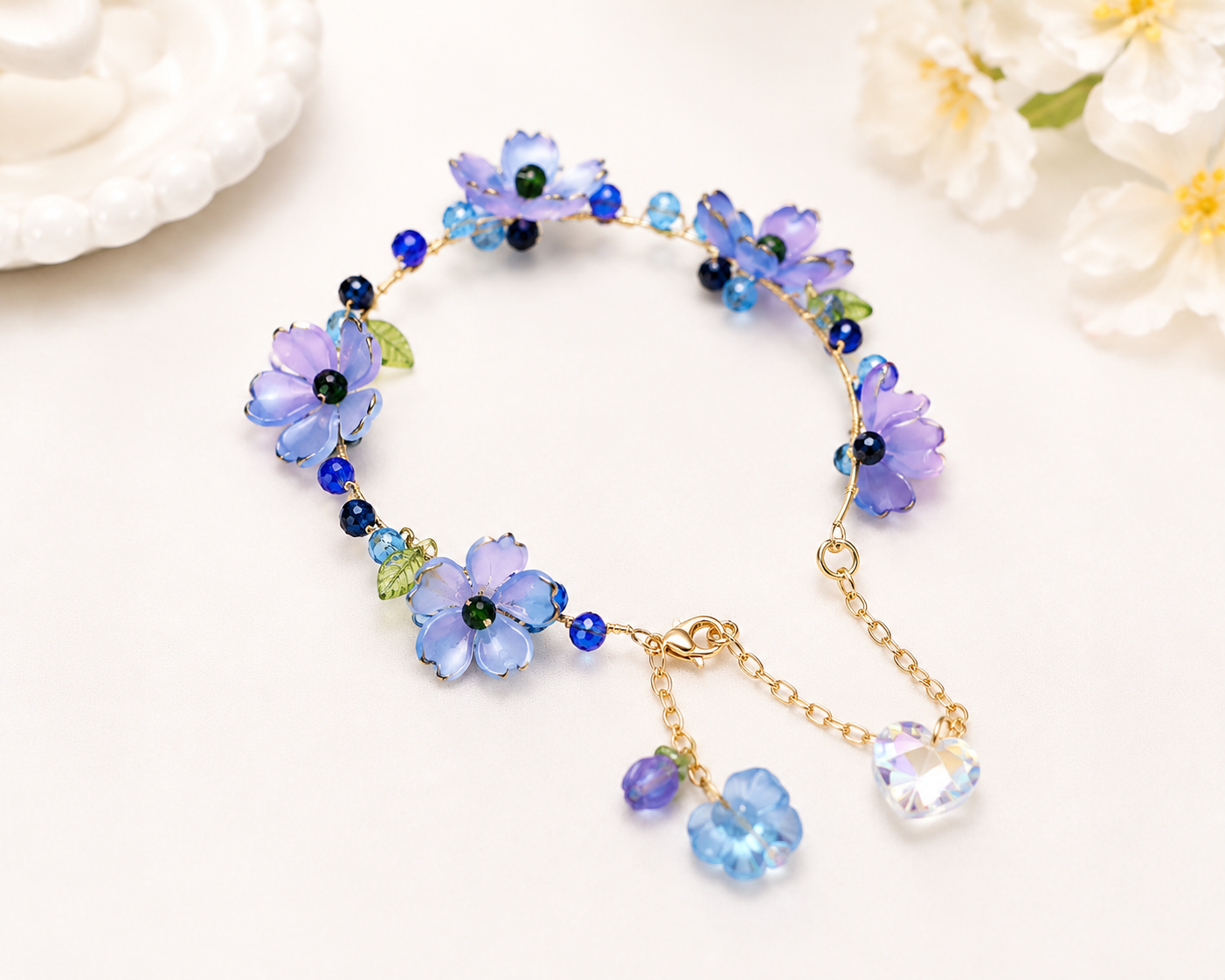 Floral Charm Bracelet