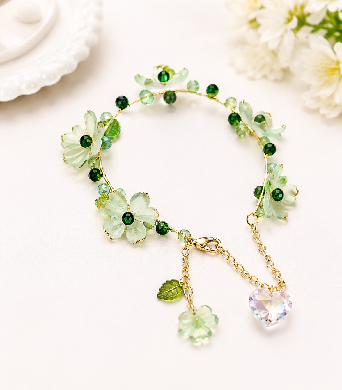 Floral Charm Bracelet