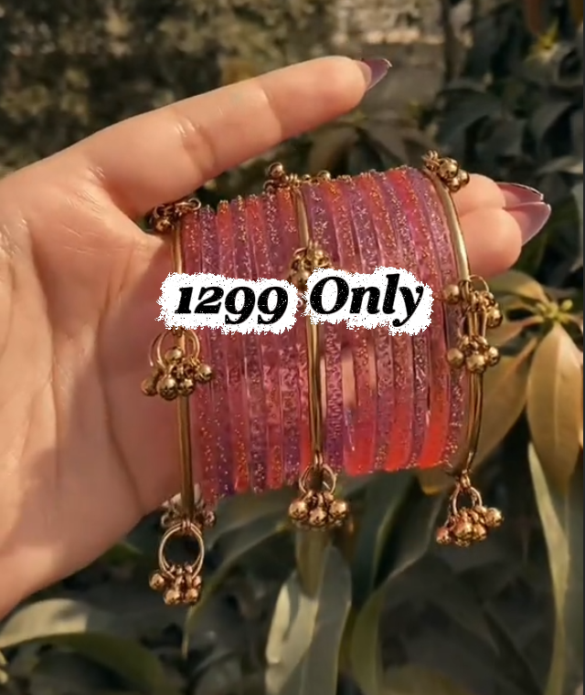Kashmiri Glass Bangles (12 pcs)